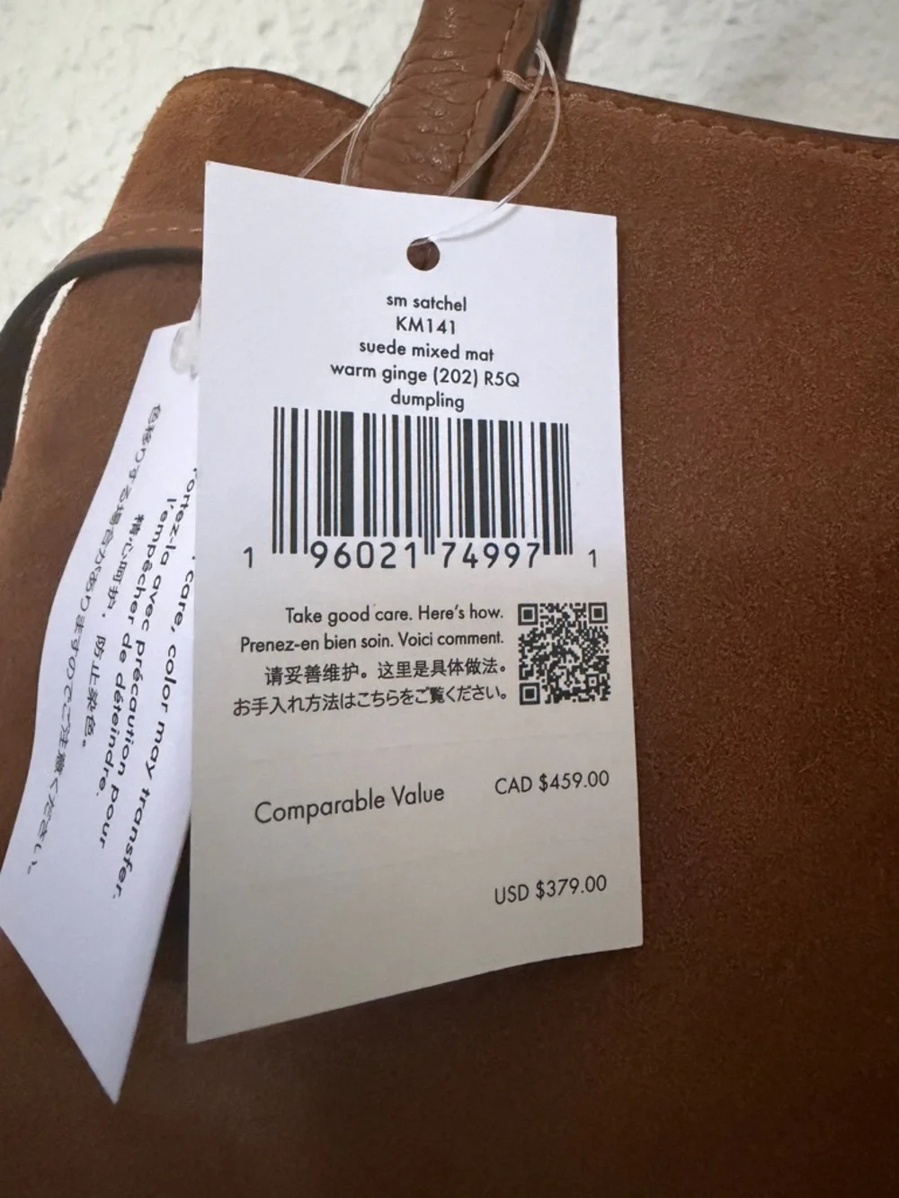 NWT KATE SPADE Dumpling Suede Small Satchel‎